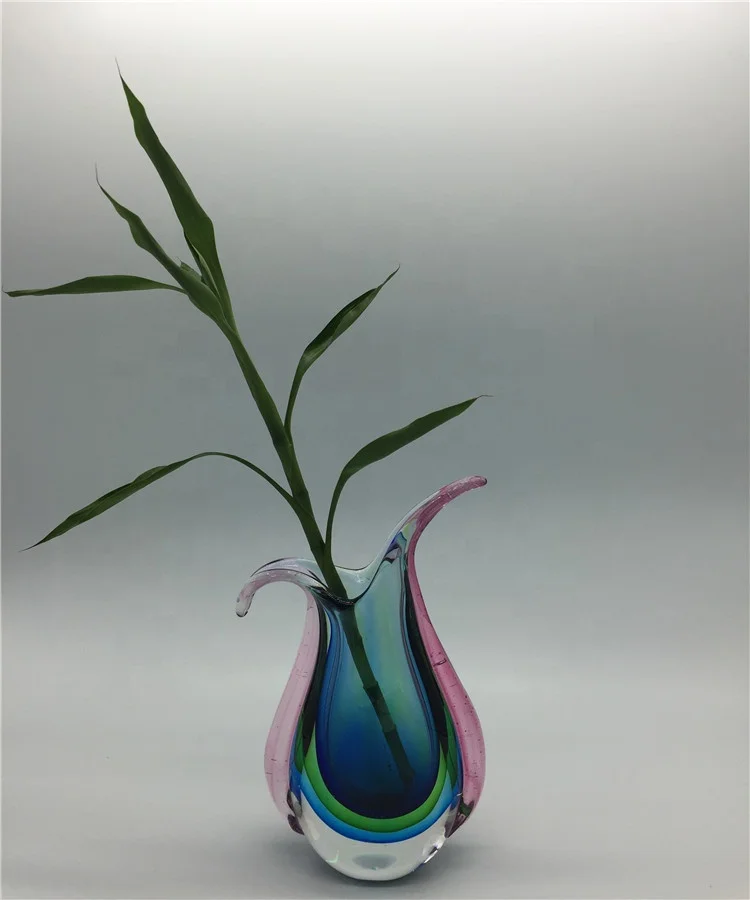 Teardrop Model Colorful Glass Murano Glass Vase