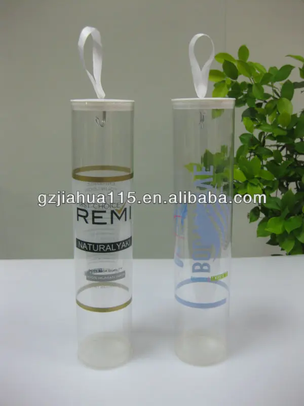 Packaging Tube for Hair Extension Clear Plastic Cylinder Tube Custom Length Very Transparent Hair Storage tube