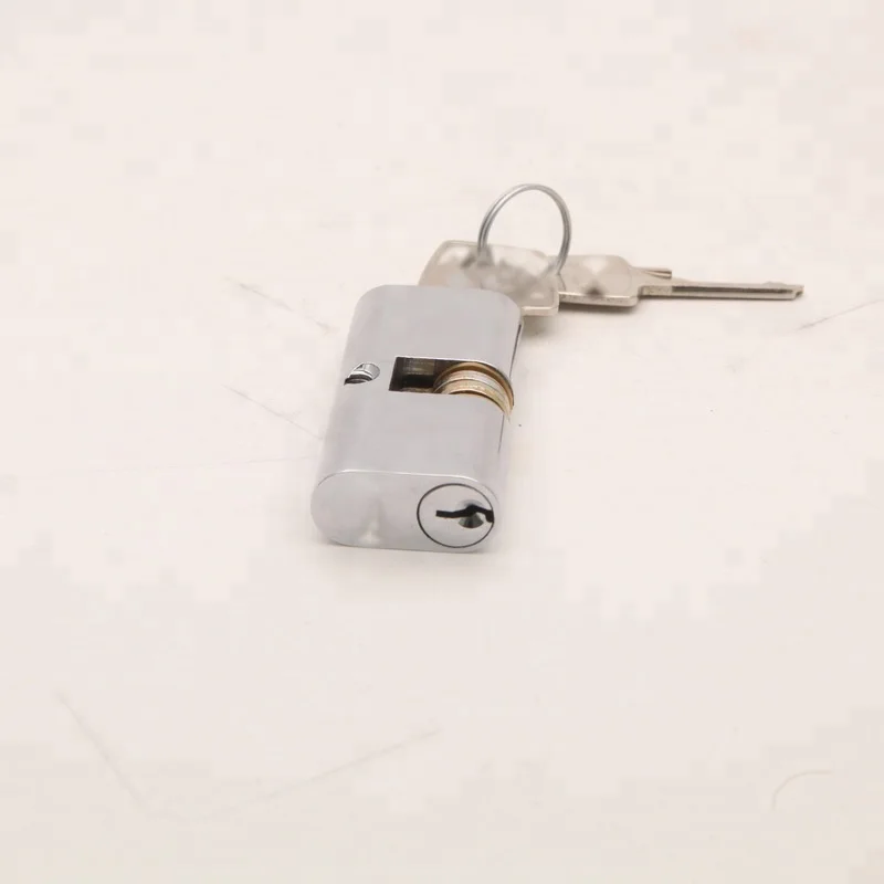 Oval cylinder lock with two cam