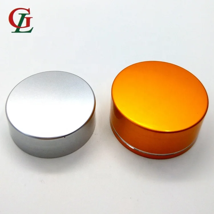 Whole sale 38mm-400 aluminum bottle cover, gold screw cover, silver metal lid for PET capsule bottle gold aluminum metal closure