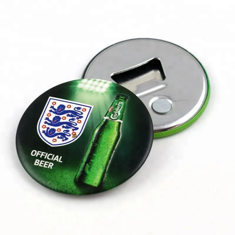 20 years china Manufacturer promotional magnetic beer bottle custom magnet round 58mm opener