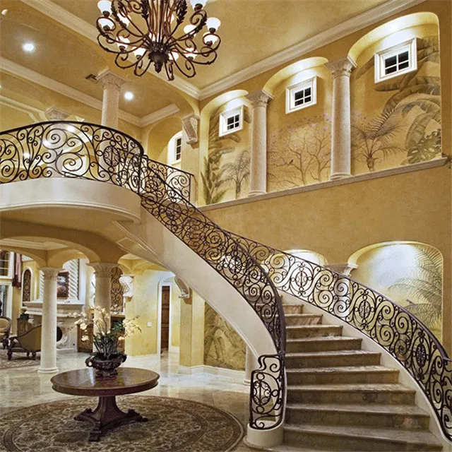 Home Design Interior Staircase Modern Curved Timber Steel Stair