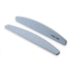 100/180 Double Disposable Nail File Emery Board Wood White Small File