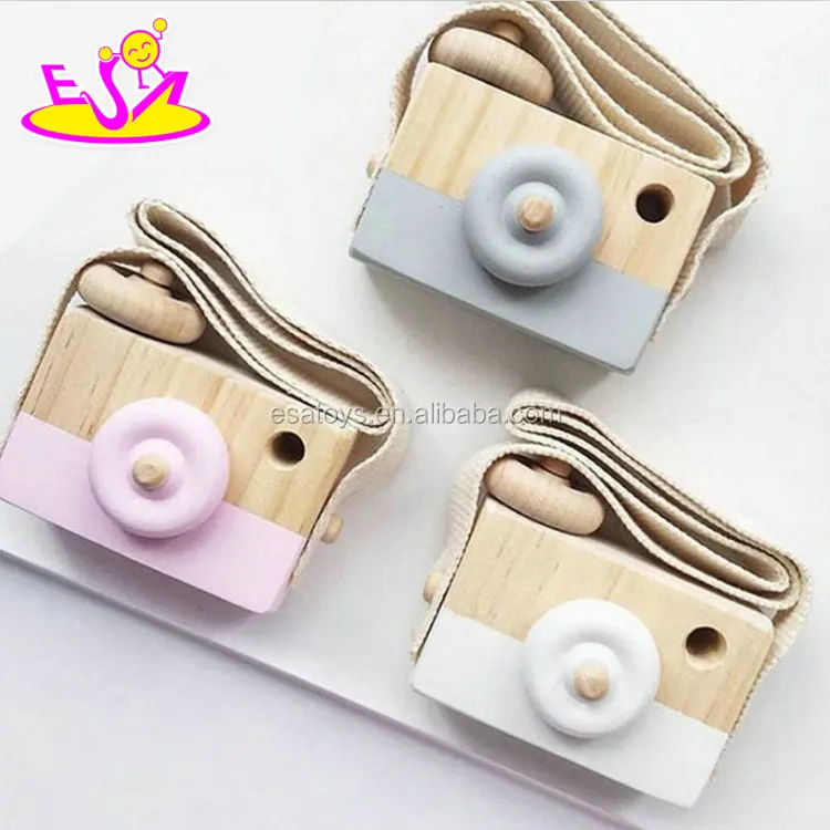 New hottest favorite colorful wooden kids toy camera with kaleidoscope W01A300