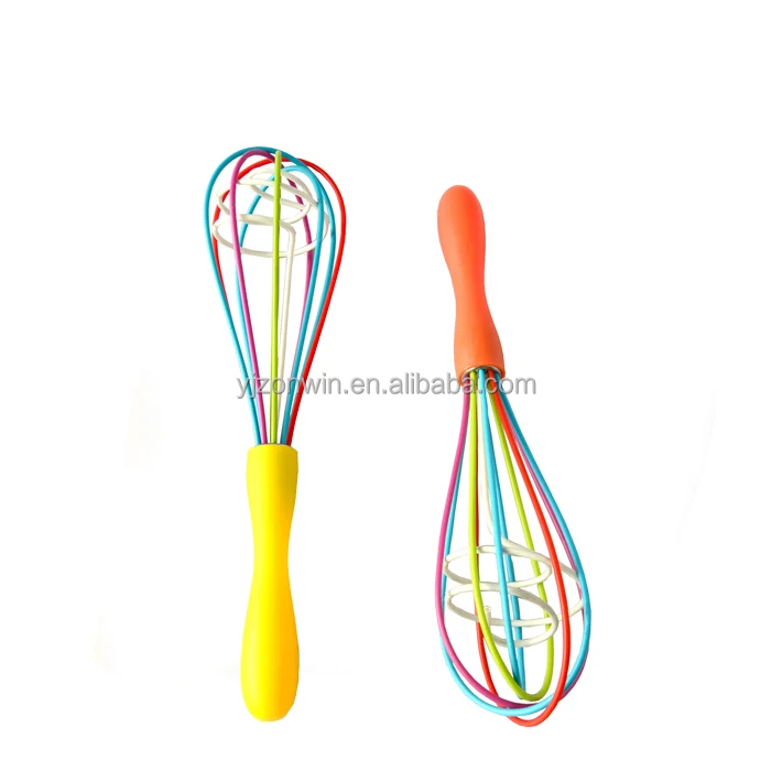 Item H1-009 cute colorful Silicone Egg Beater Egg Whisk