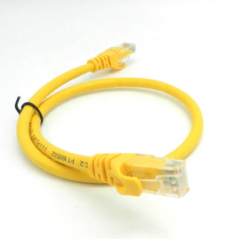 High quality yellow color utp cat6 ethernet patch cords RJ45 cat 6 30cm patch cord cable
