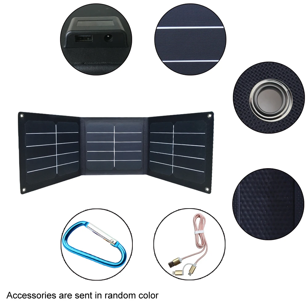 Солнечное зарядное устройство 34 Вт Sunpower складная солнечная панель для сотовых телефонов Powerbanks планшетов и ноутбуков