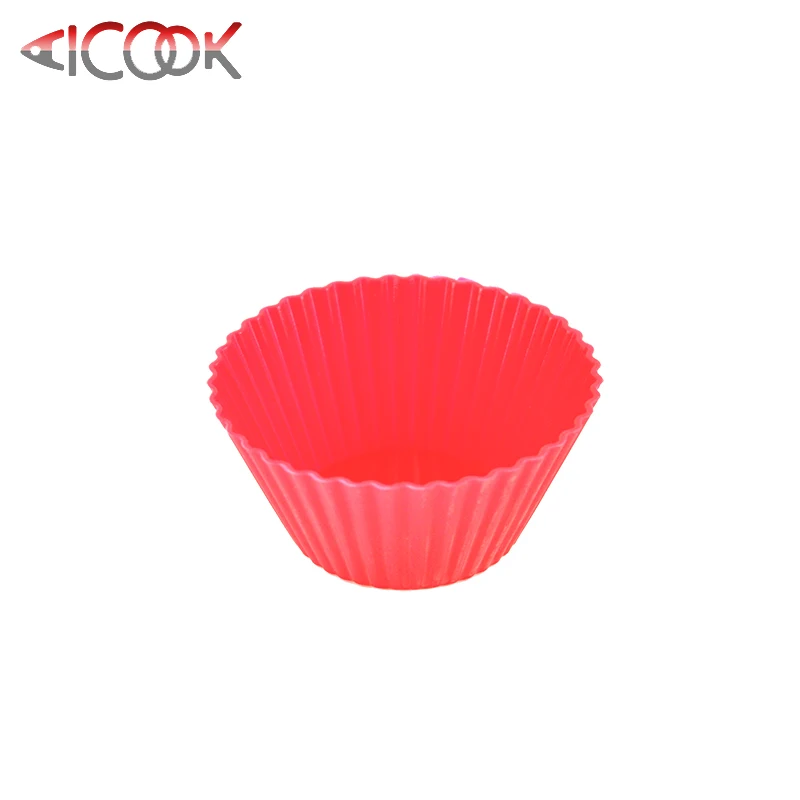 Multi colors silicone baking mold of cup shape DIY tart mould muffin cup