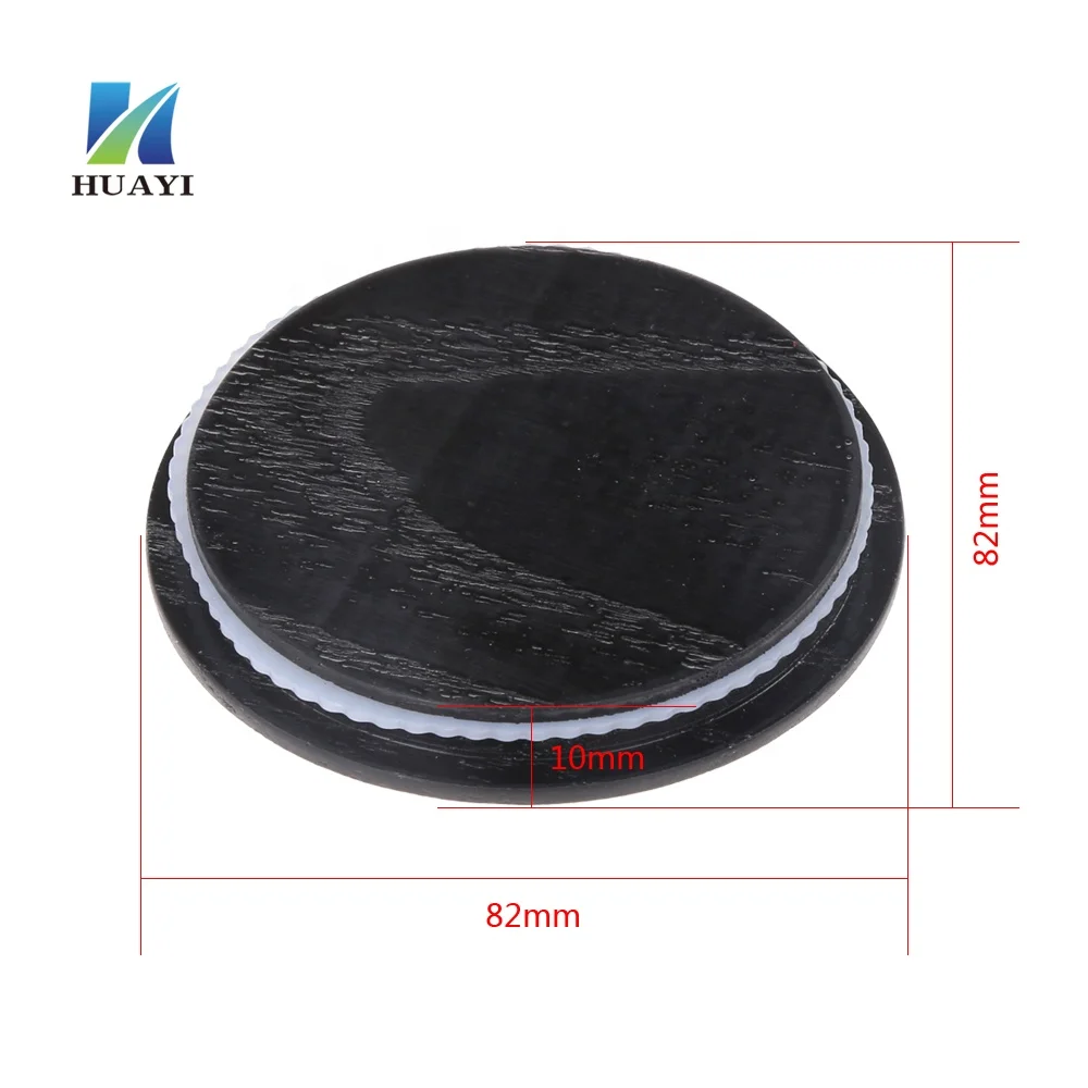 HUAYI Lid Best Price Round Black Bottles Screw Cap for Jars Design Wood for Wooden Antique Style Creative Natural Environmental