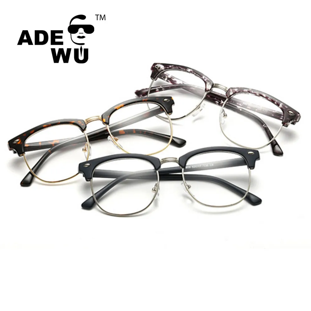ADE WU Italian Design Optical Glasses Nail Retro Frame Half Frame Glasses