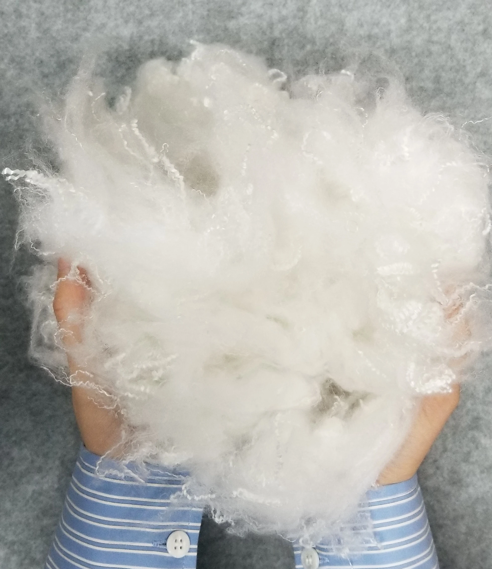 white polyester micro fibre/ down like fiber for winter jacket