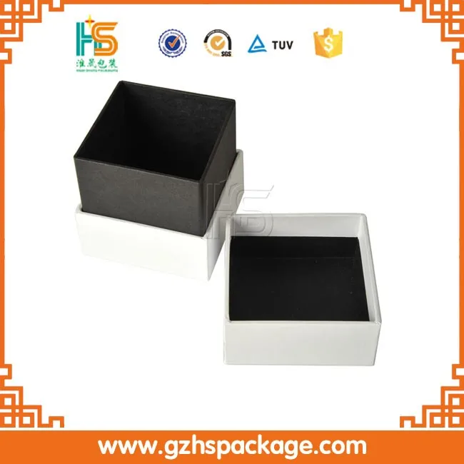 Huaisheng Printing Luxury Black White Watch Box, Custom Cardboard Watch Packaging Gift Box C2S Art Paper +1200gsm Grey Board HS