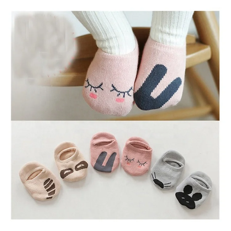 Fashion Durable Infant Baby kids cute animal printing floor socks
