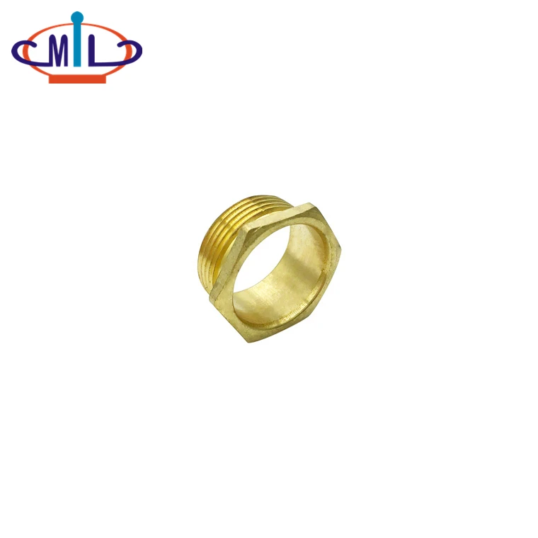 conduit fittings short male brass bush