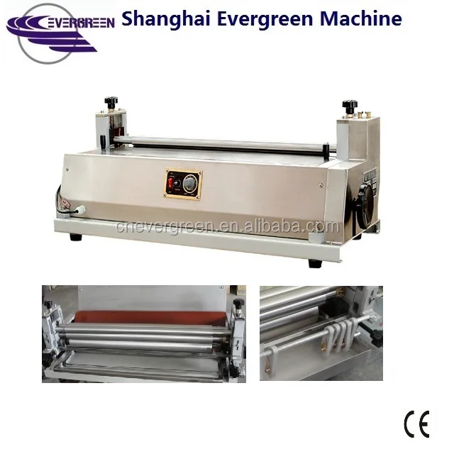 steel rollers JS720A paper edge glue machine, cardboard glue applicator machine