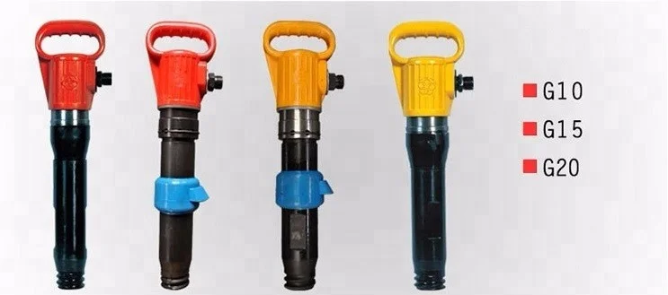Pneumatic Hydraulic Jack Hammer Rock Drills for hole blasting 6m depth