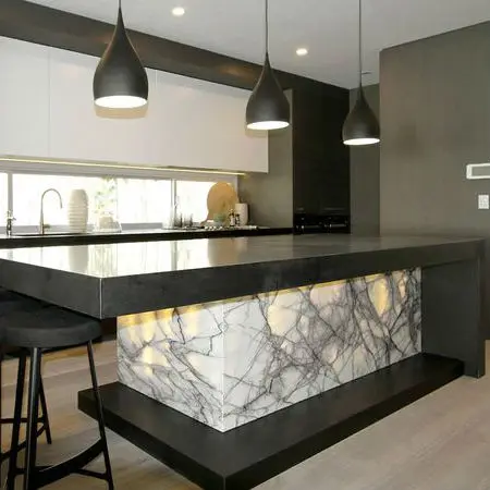 Popular LED light decoration small juice bar counter designs