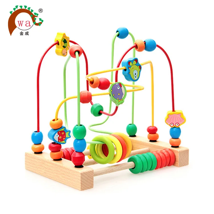 Educational puzzle games toy String bead Round bead toy