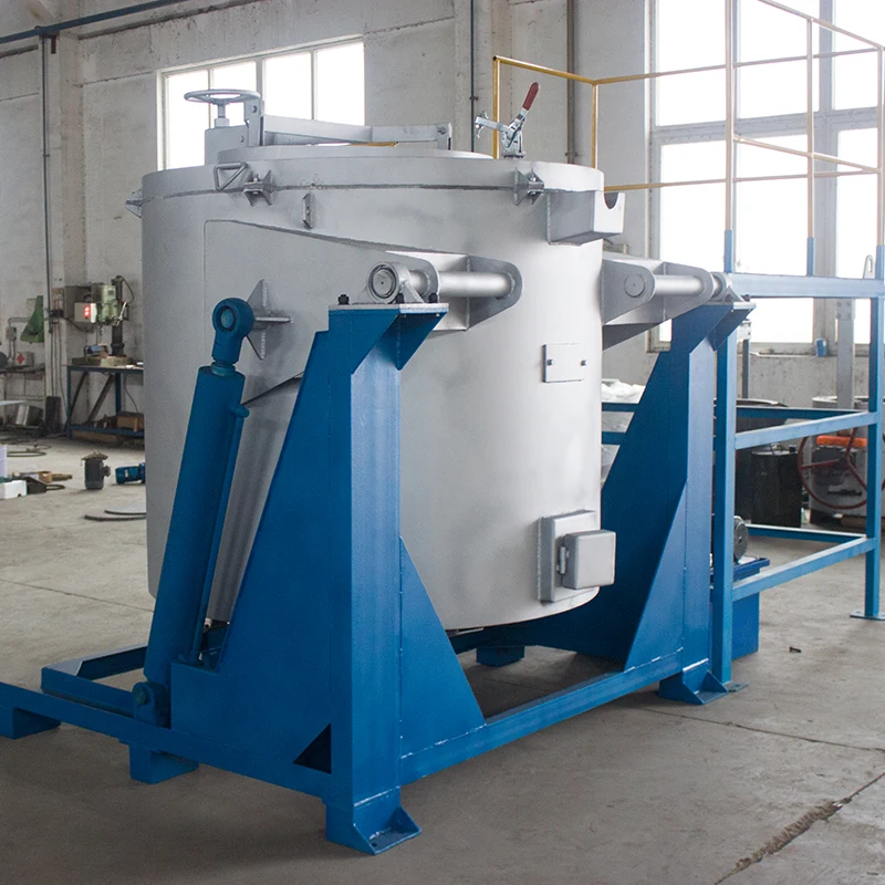 Hydraulic Tilting furnace for melting aluminum melting furnace burner electric aluminum melting furnace