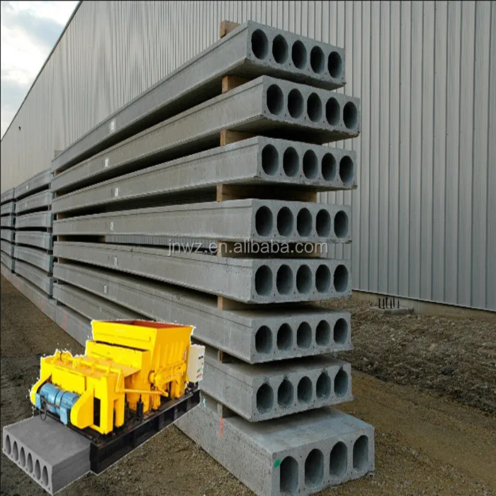 Size adjustable concrete Hollow core slab machine for roof slab