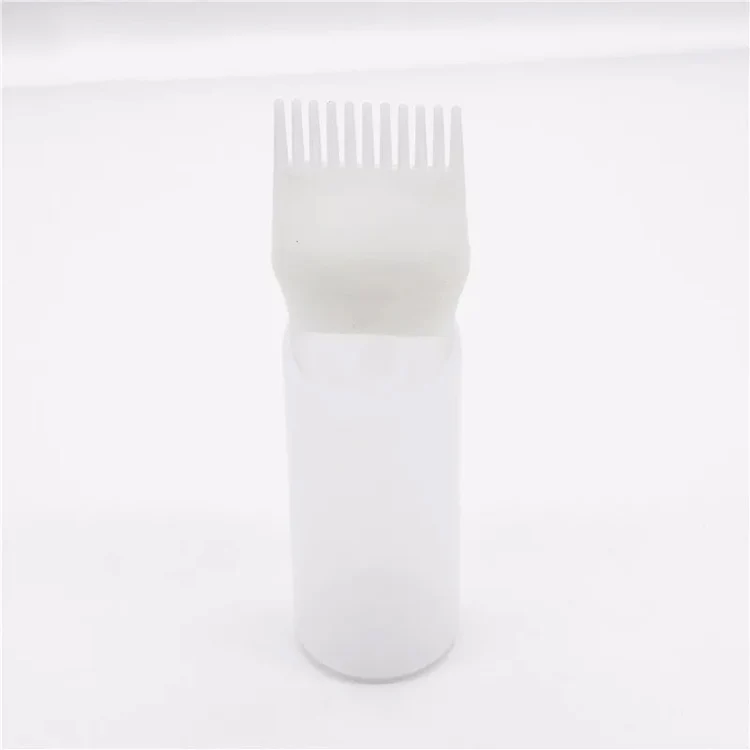 Beauty Salon Hair Coloring Dye Dispensing Oil Applicator Bottle Hair Dye Oil Applicator Bottle With Comb Brush