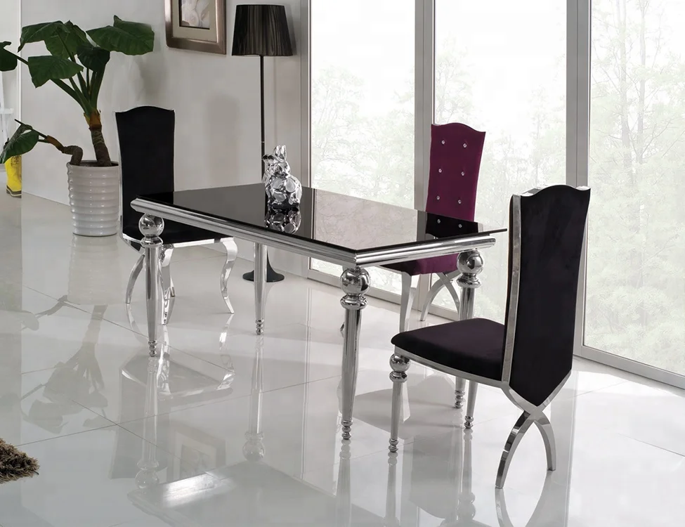 
Modern Design Cheap Glass Dining Table 6 Chairs Set TH319 