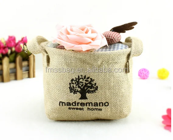 Lovely Carry up Mini Jute Burlap Tote Bags Wholesale