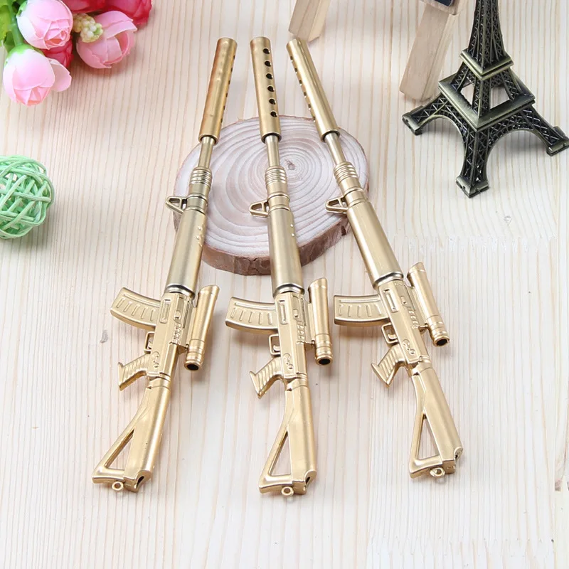 Wholesale cheap plastic cool gun shape novelty gel pen for school kids