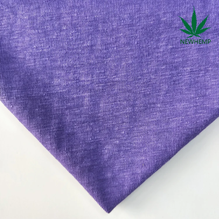 
GOTS certificated fabric hemp with 55% hemp 45% organic cotton blends hemp jersey fabric 