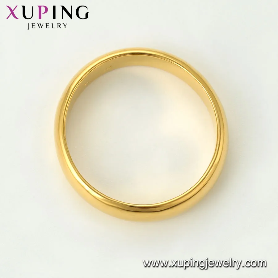 15519 xuping с покрытыем цвета чистого 24 каратного золота Полированная Золотая однотонные золотые кольца дизайн для женщин