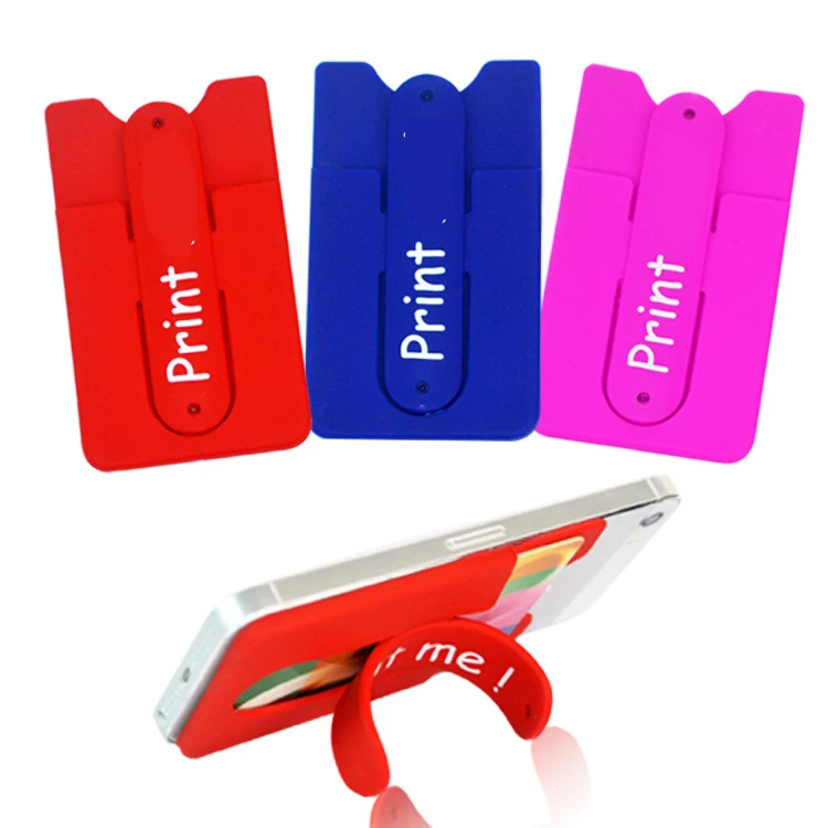 Phcase Free Sample Silicone 3M Adhesive Business ID Credit Card Phone Holder with Stand