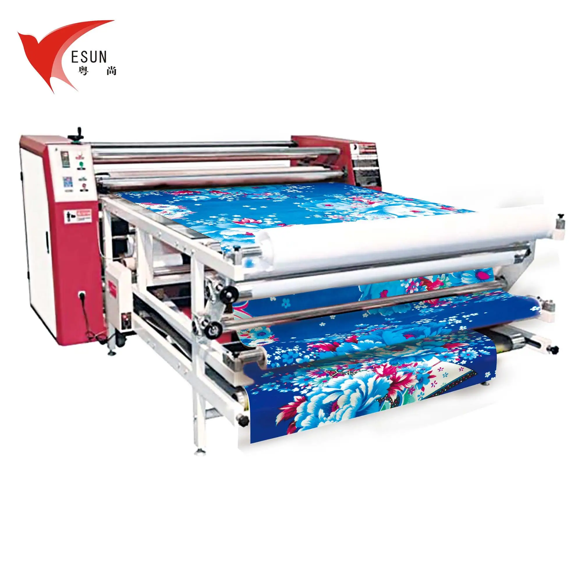 High quality pieces fabric or roll polyester fabrics sublimation heat transfer machine for sale