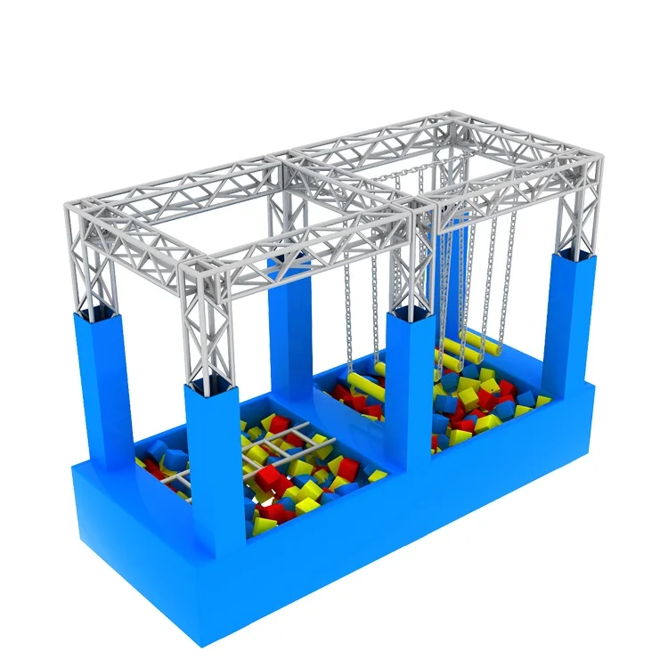 indoor amusement mobile playground trampoline park, ninja course