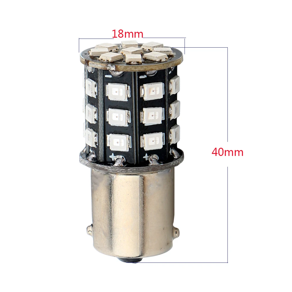 High Power BAU15S 7507 PY21W 1156  Amber white 33 SMD 2835 LED Bulb For Front Turn Signal Lights Direction Indicator Lamp