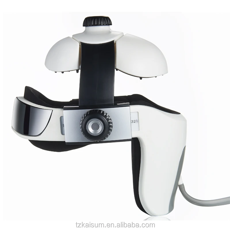 head massager with vibration massage,heat therapy,acupressure and smoothing music