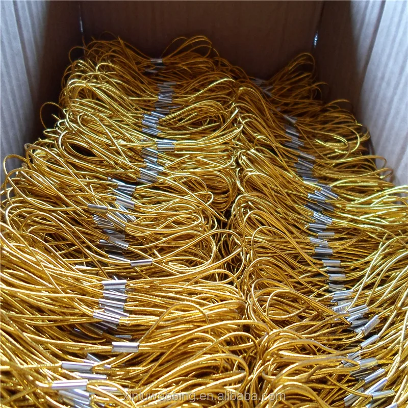
Wholesale Cheapest handmade gold round cord elastic rope /exercise string 0.8-10mm 