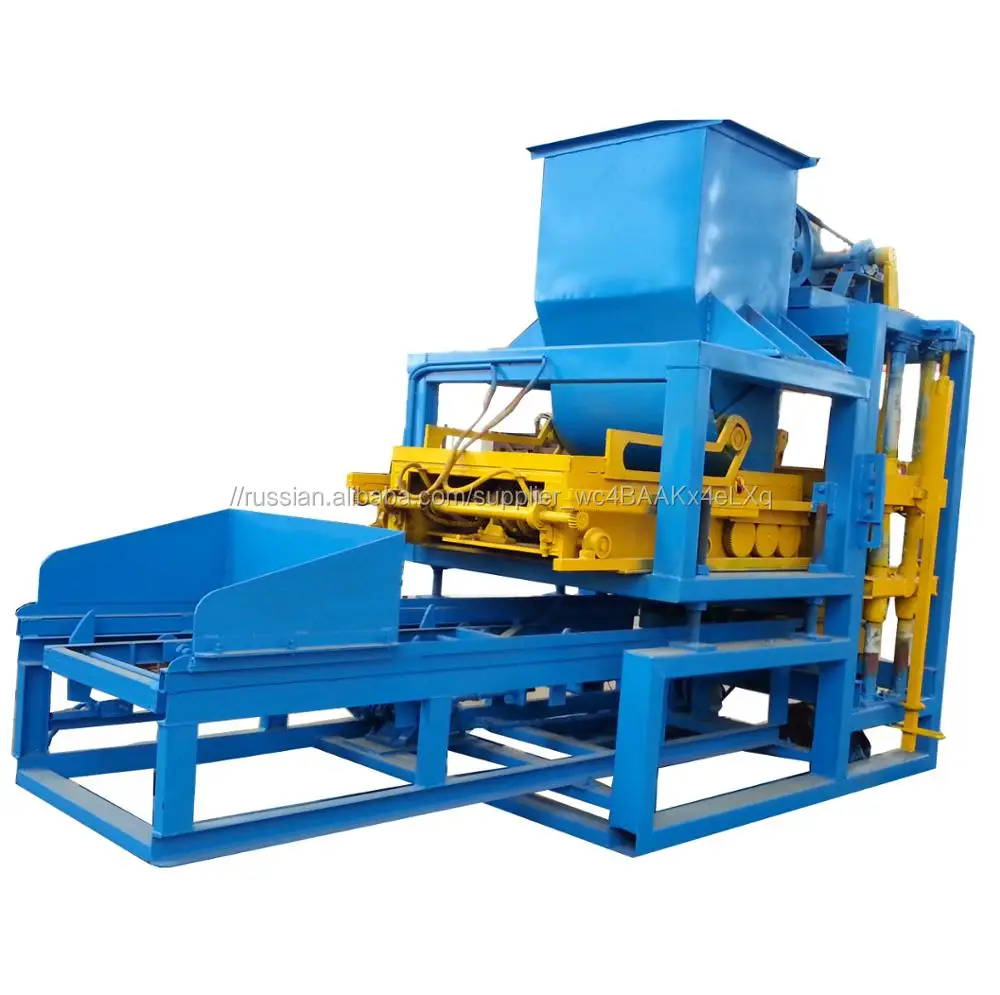 Небольшой автоматический цементный кирпич сделать машину qtj4-25D здания полый блок машины