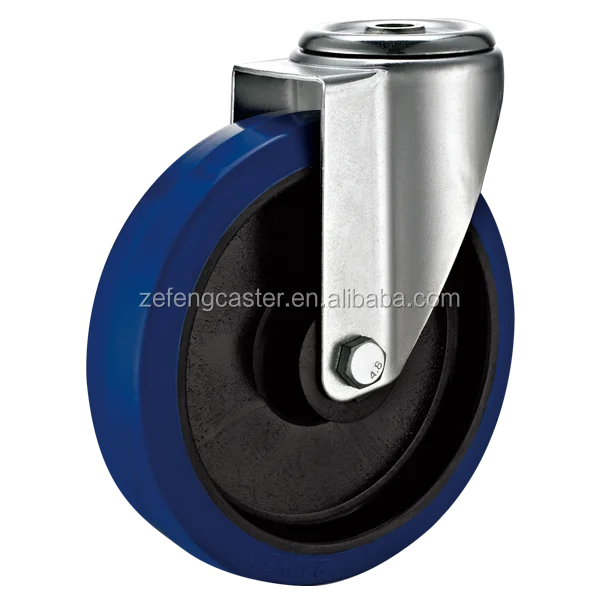 3-Inch Threaded Stem Heavy Duty Thermoplastic Rubber Wheel