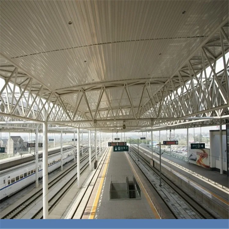 Andy Steel Structure Railway Station Galvanized Prefab Steel Roof Truss Design