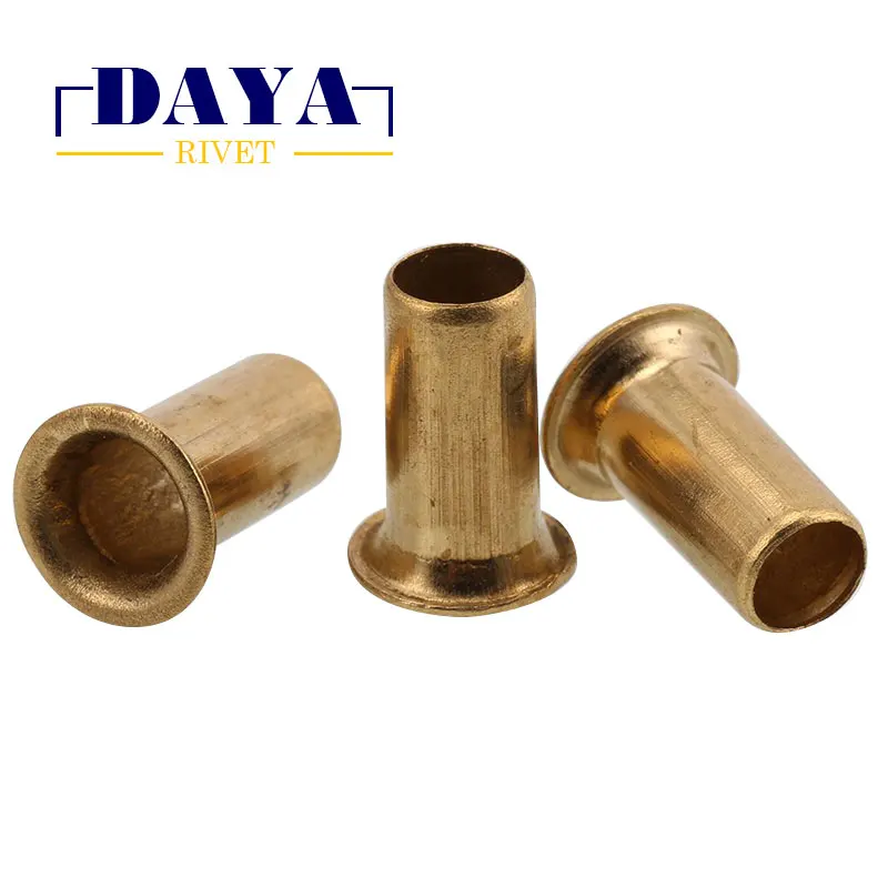M2*2.5-2.3*8 hollow half round rivet brass tube  eyelet rivet