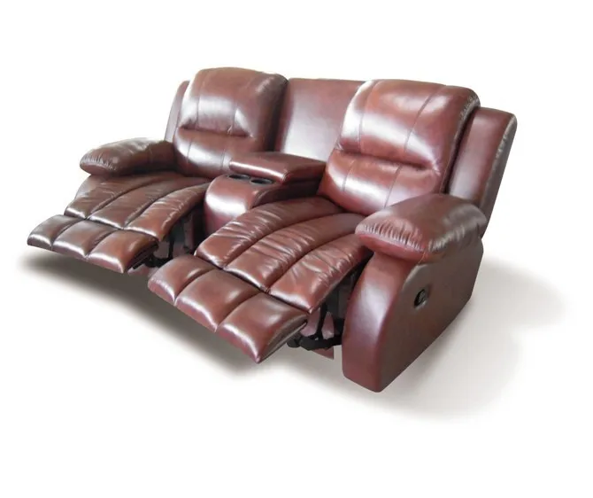 Home cinema sit and lie functional sofa Germany style leather recliner sofa