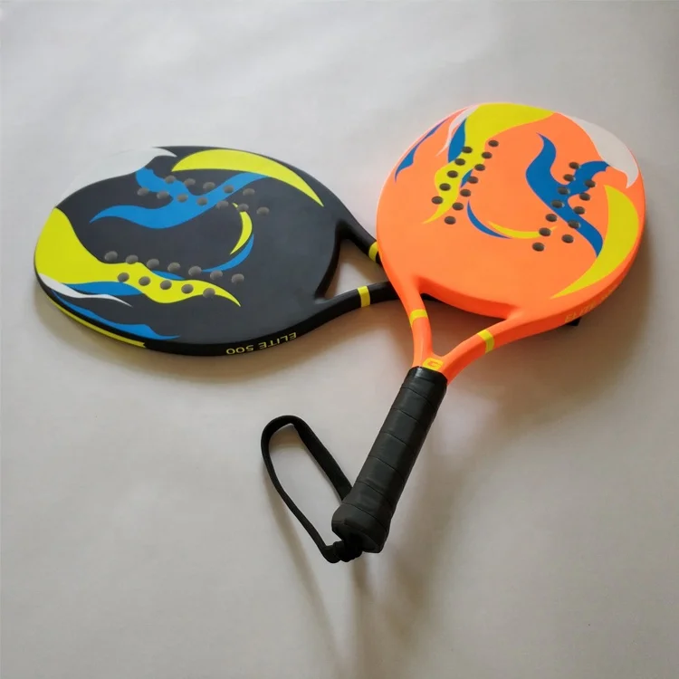Custom carbon beach tennis rackets with 3k 12k and 18k woven