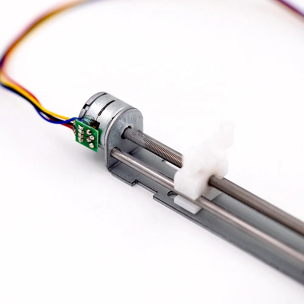 BACHIN Stainless Steel Stepper Motor Slider Travel 80mm Miniature Screw Block Slide for Linear Bearing Motor