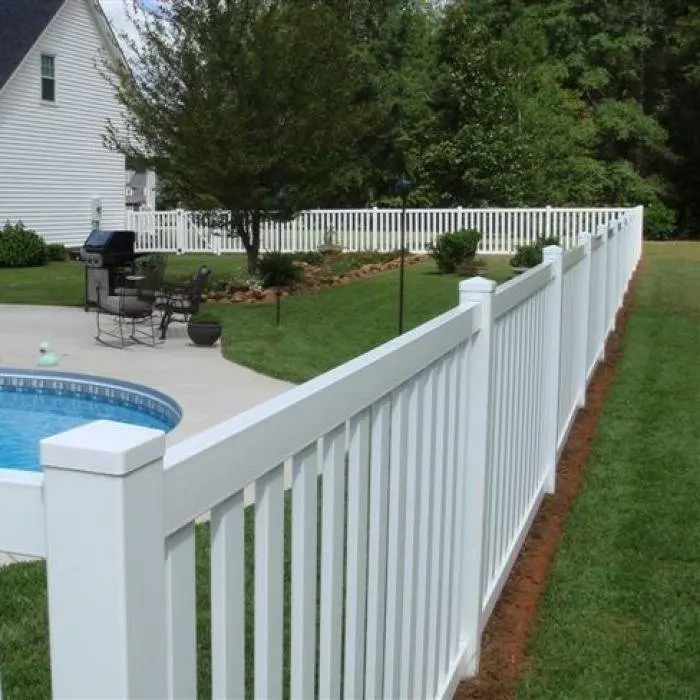 Fentech Free Maintenance  White PVC  pool fence
