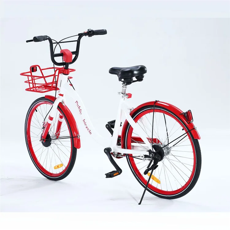 City Rental Single Speed Bicycle with GPS Smart Lock Public Bike Sharing Three Speed Features