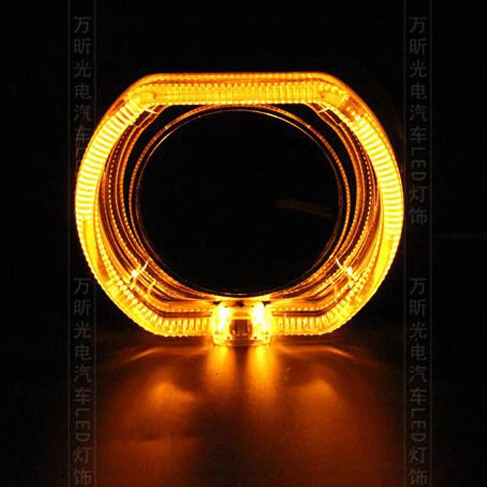 
bixenon projector lens shrouds cover for 3.0inch 2.5 inch h1 h4 h7 h4 Lens with angel eyes LED halo ring for BMW 