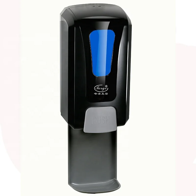 Hotel Bathroom Wall mounted ABS Manual 1200ml refillable Liquid Gel Shampoo Foam Soap Dispenser