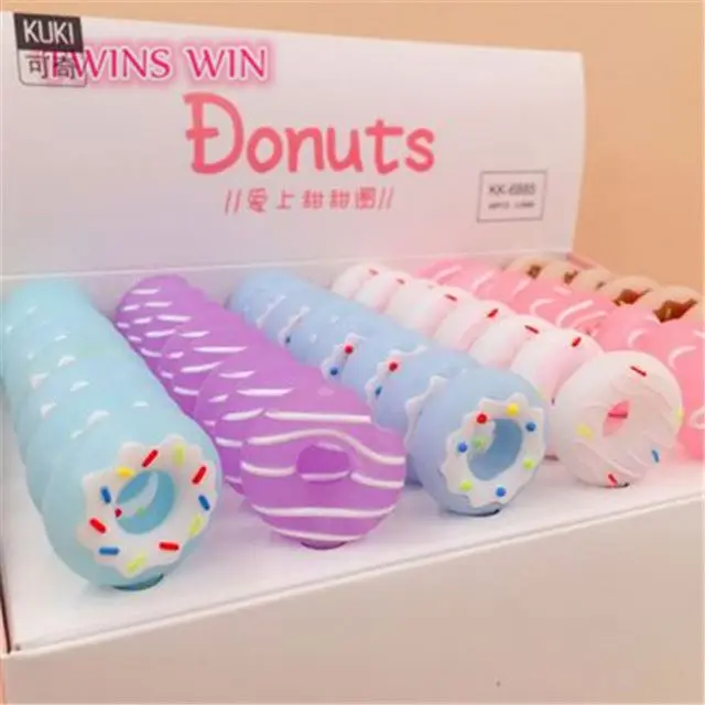 2019 kawaii stationery cute online shopping colorful  donut liquidly ink pen 1213