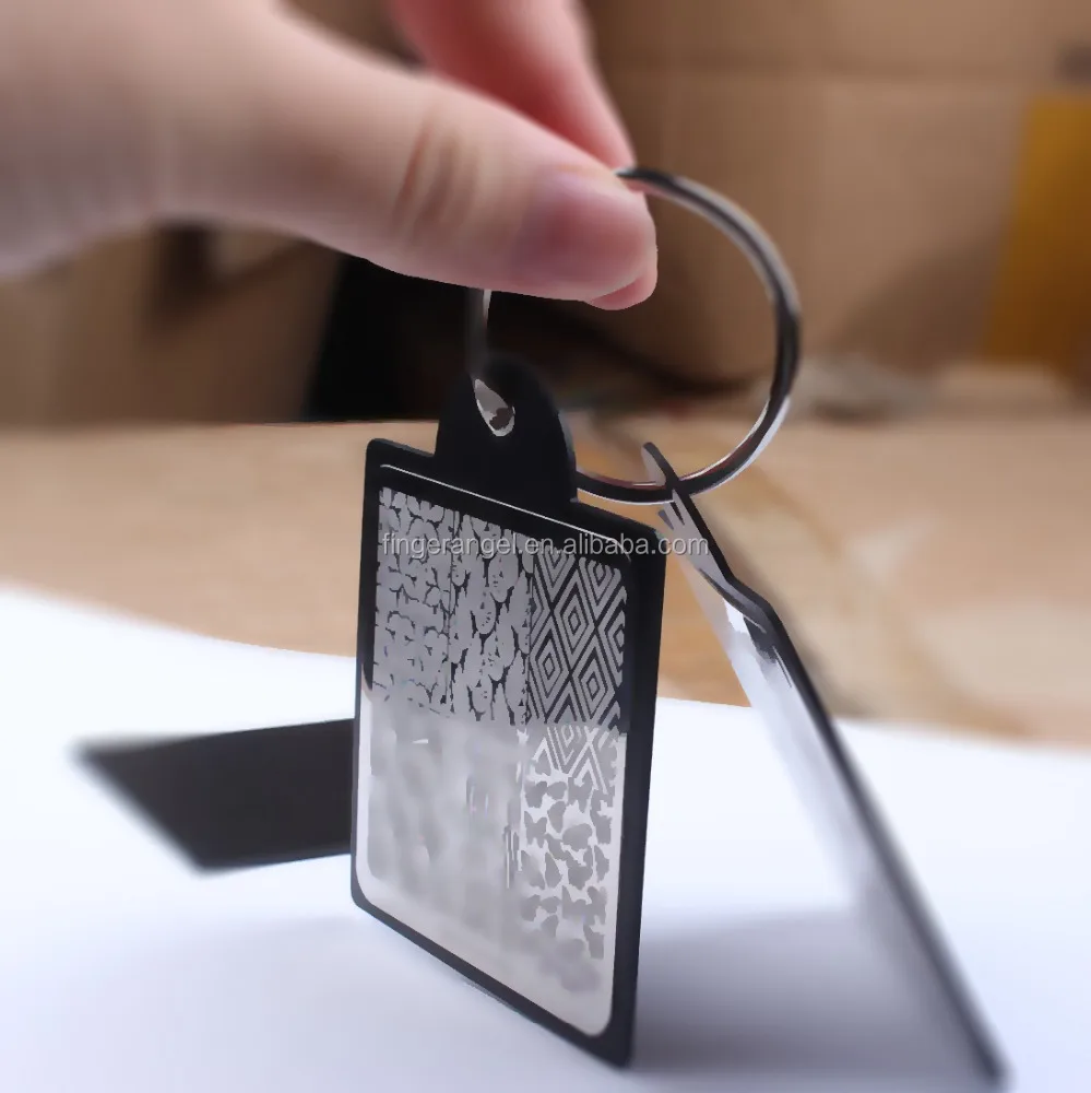 New Custom Design 6x6cm Nail Stamping Templates