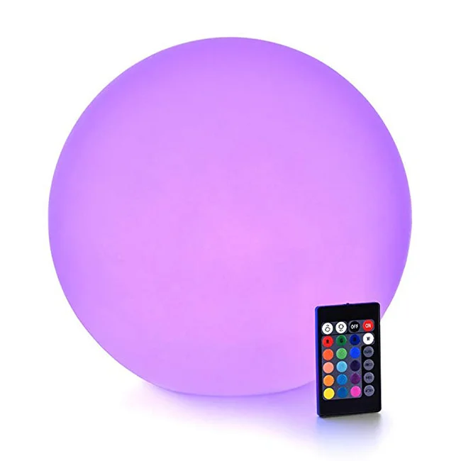 
30cm Waterproof cordless rechargeable Li battery operated PE swimming Pool Floating LED Ball Lighting 
